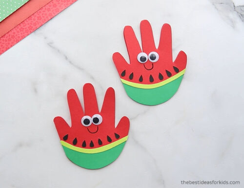 Watermelon Handprint - The Best Ideas for Kids