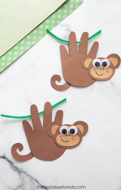 Monkey Handprint - The Best Ideas for Kids