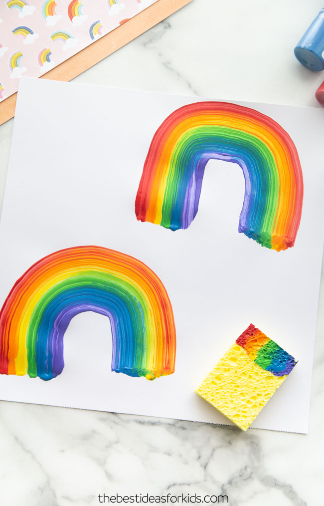 Rainbow Sponge Painting - The Best Ideas for Kids