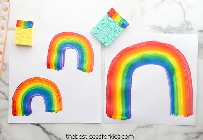 Rainbow Sponge Painting - The Best Ideas for Kids