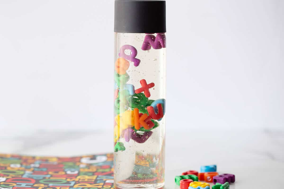 Little Letters Confetti Water Bottle