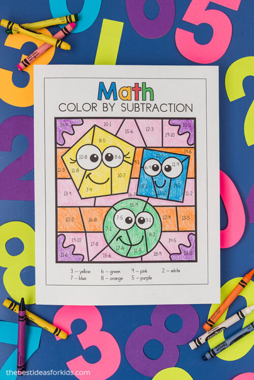 Math Color By Number (Free Printables) - The Best Ideas for Kids