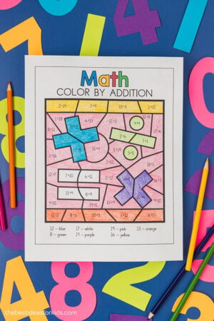 Math Color By Number (Free Printables) - The Best Ideas for Kids