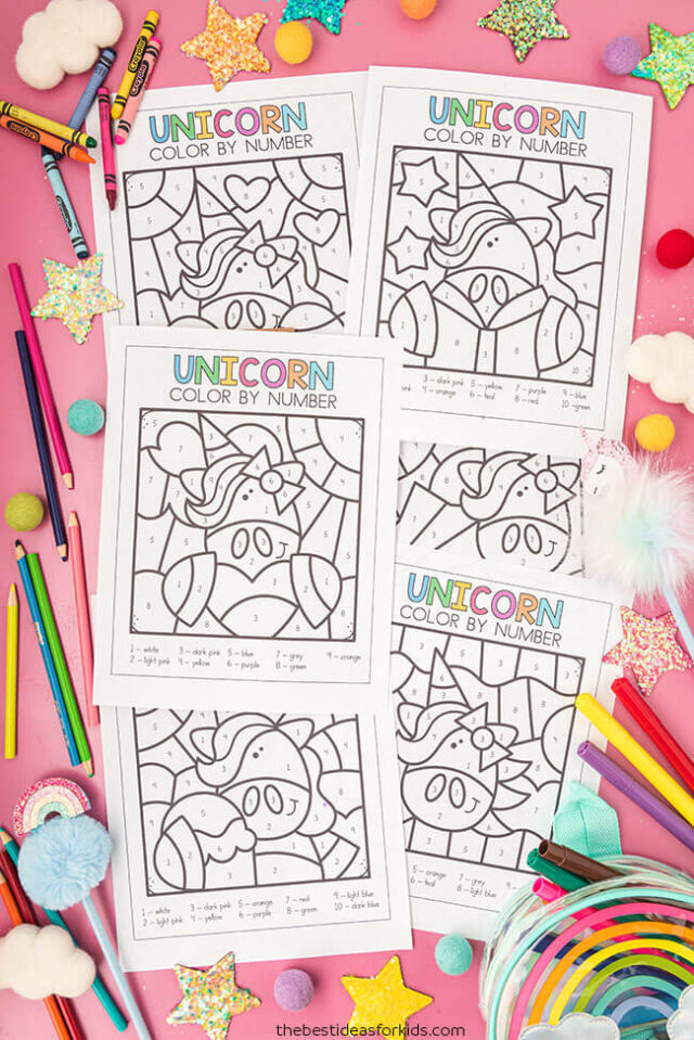 pink fluffy unicorns coloring pages
