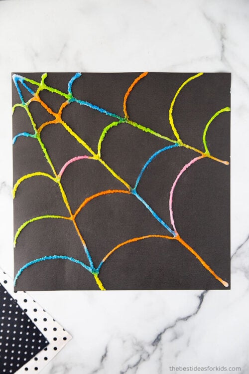 Salt Painted Spiderweb - The Best Ideas for Kids