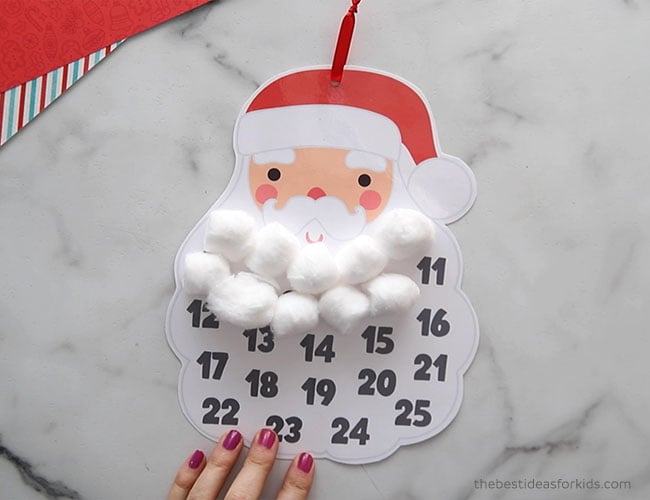 Santa Beard Countdown (Free Printable) - The Best Ideas for Kids