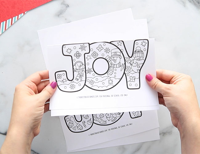 Joy Christmas Card (Free Printable) - The Best Ideas for Kids