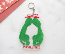 Footprint Mistletoes Keychain