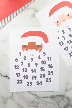 Santa Beard Countdown (Free Printable) - The Best Ideas for Kids