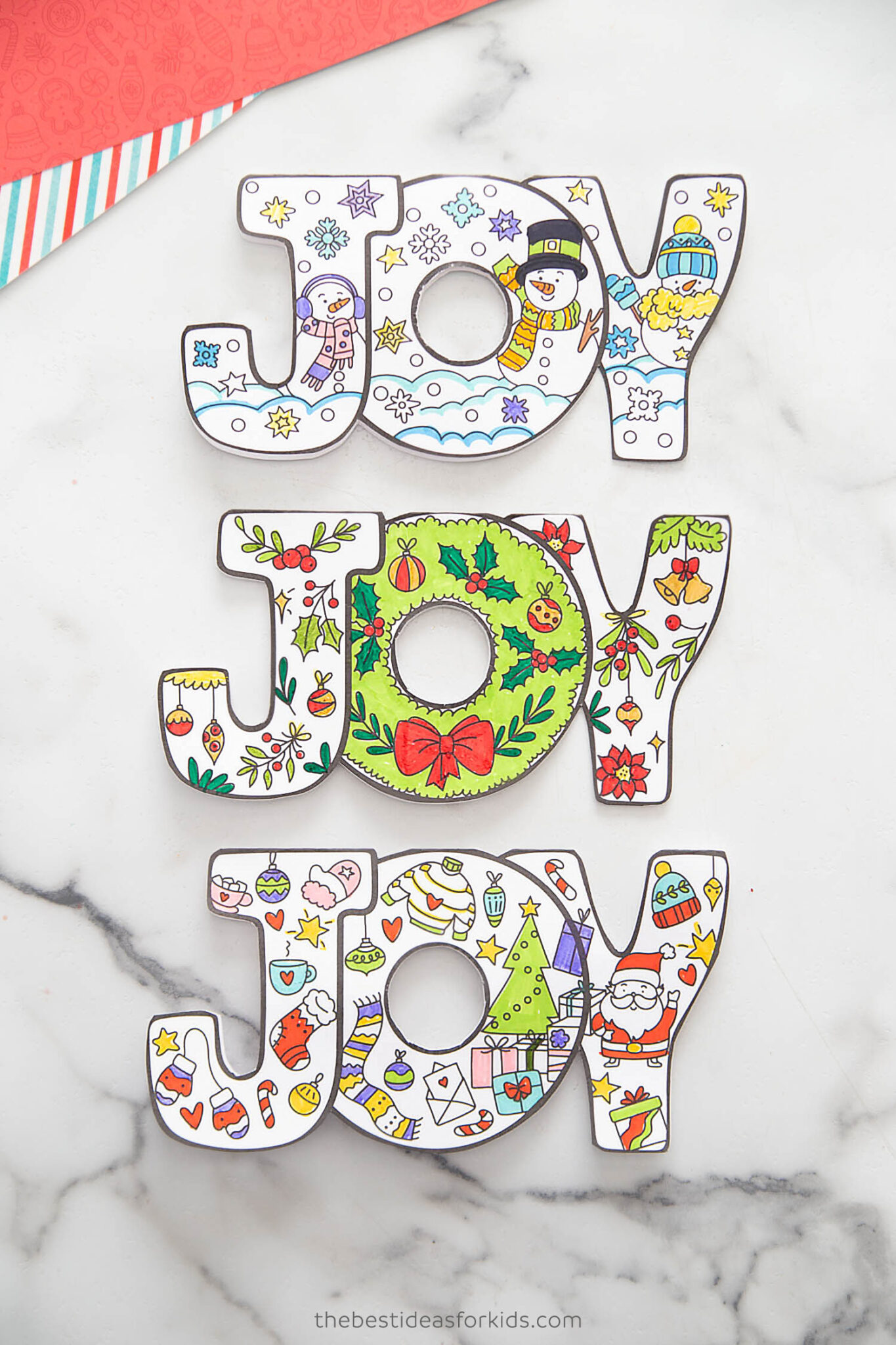 Joy Christmas Card (Free Printable) - The Best Ideas for Kids