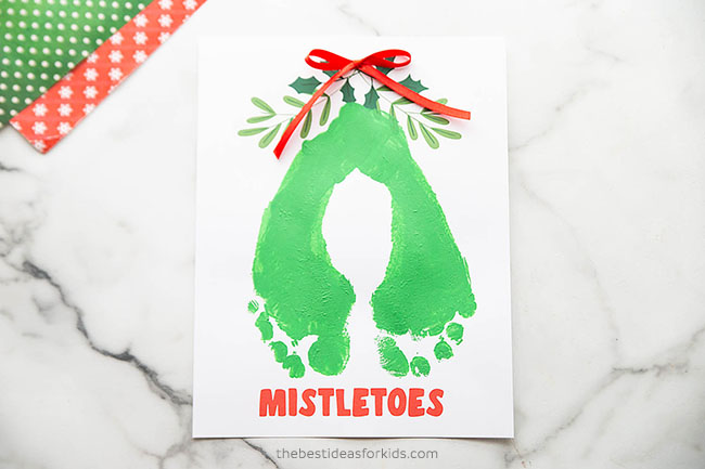 Mistletoes Footprint (Free Printable) - The Best Ideas for Kids