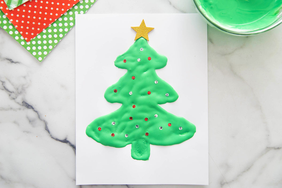 How to Make Holiday Puffy Paint Art (+ Recipe)