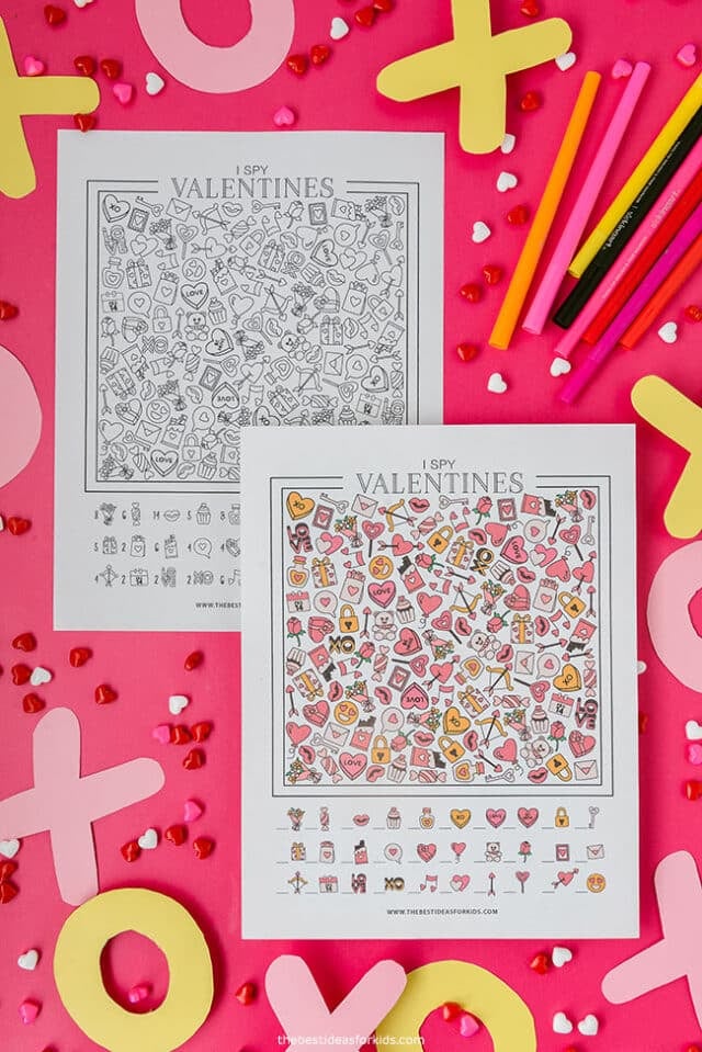 Valentine I Spy Free Printables The Best Ideas For Kids