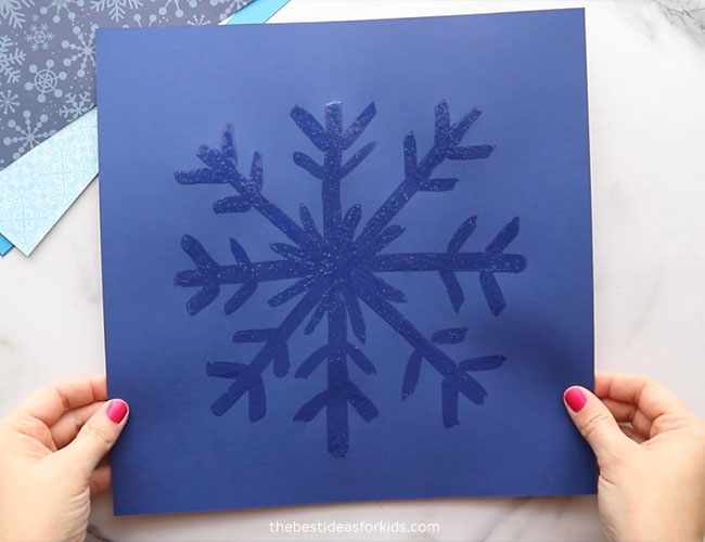 Painting With Salt Experiment The Best Ideas For Kids   Paint A Snowflake With Salt Water 