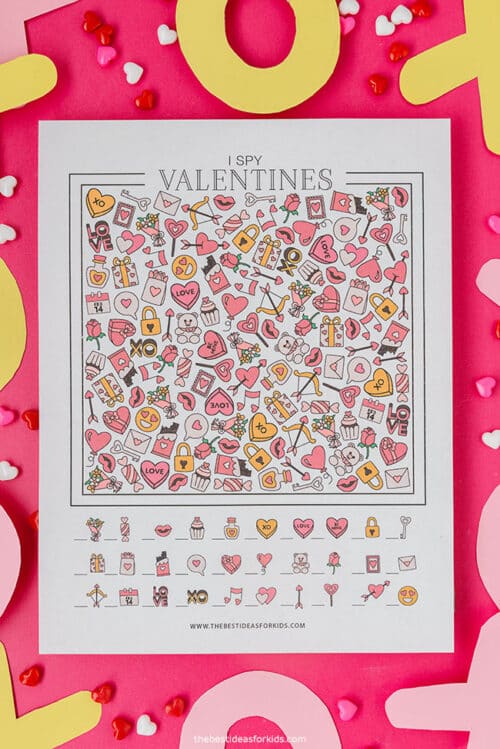 Valentine I Spy (Free Printables) - The Best Ideas for Kids