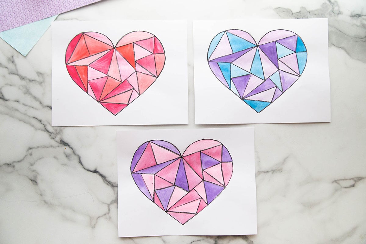 Easy Chalk Pastel Heart Art Project - Crafty Art Ideas