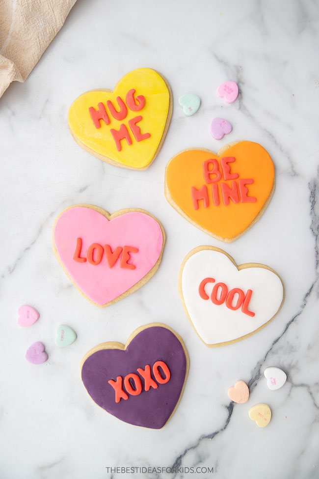 Conversation Heart Cookies - The Best Ideas for Kids