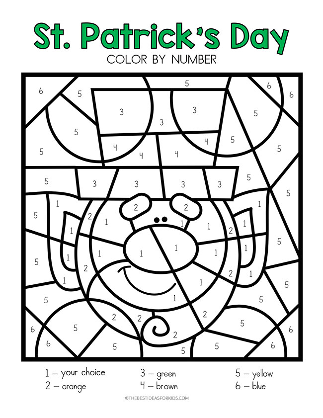 St Patrick's Day Color by Number (Free Printables) - The Best Ideas for ...