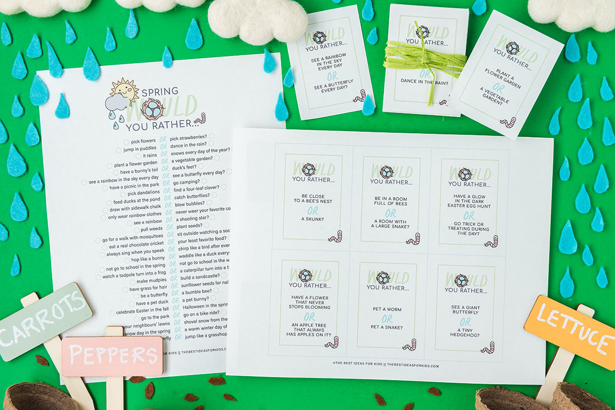 Spring Would You Rather Questions (Free Printables) - The Best Ideas for  Kids