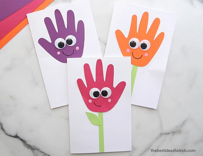 Handprint Flower Cards - The Best Ideas for Kids