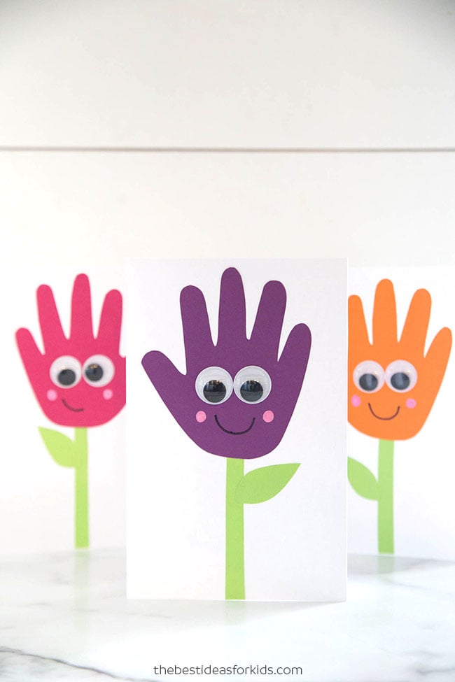 Handprint Flower Cards - The Best Ideas for Kids