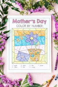 Mother's Day Color by Number (Free Printables) - The Best Ideas for Kids