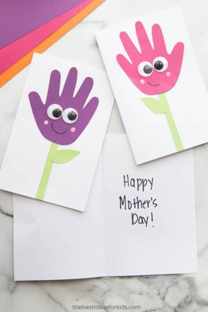 Handprint Flower Cards - The Best Ideas For Kids