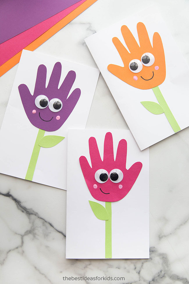 Handprint Flower Cards The Best Ideas for Kids