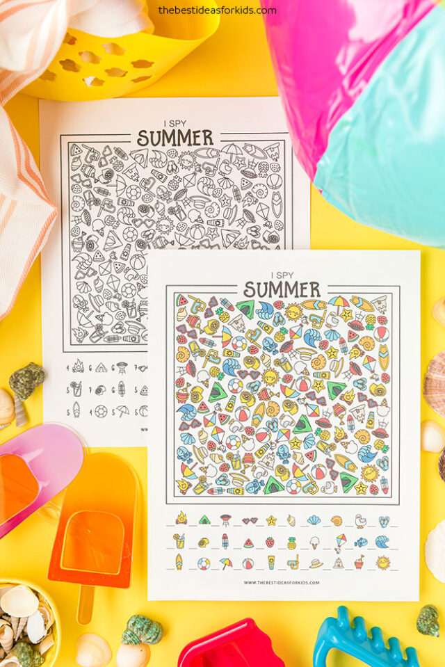 I Spy Summer Free Printables DIY Crafts