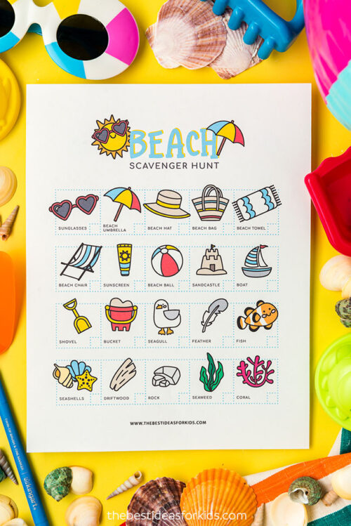 Beach Scavenger Hunt (Free Printable) - The Best Ideas for Kids