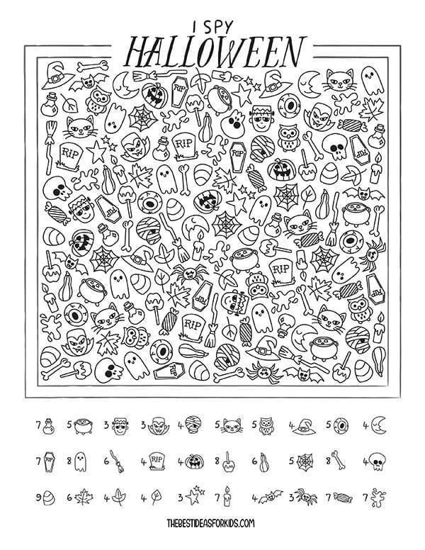 I Spy Halloween Free Printable