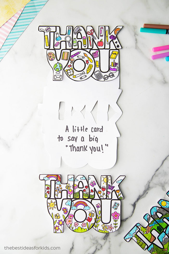 Thank You Coloring Card - The Best Ideas for Kids