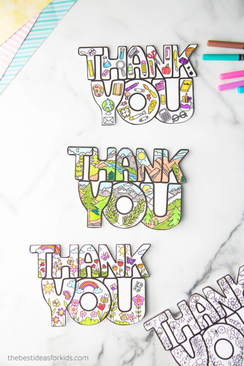 Thank You Coloring Card - The Best Ideas for Kids