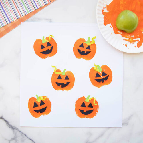 Pumpkin Sponge Painting (with Free Printable) - The Best Ideas for Kids