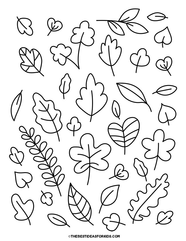 Leaf Coloring Pages (Free Printables) - The Best Ideas for Kids