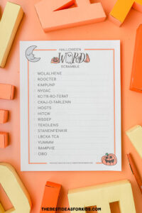 Halloween Word Scramble (Free Printables) - The Best Ideas for Kids