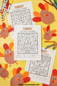 Turkey Color by Number (Free Printables) - The Best Ideas for Kids