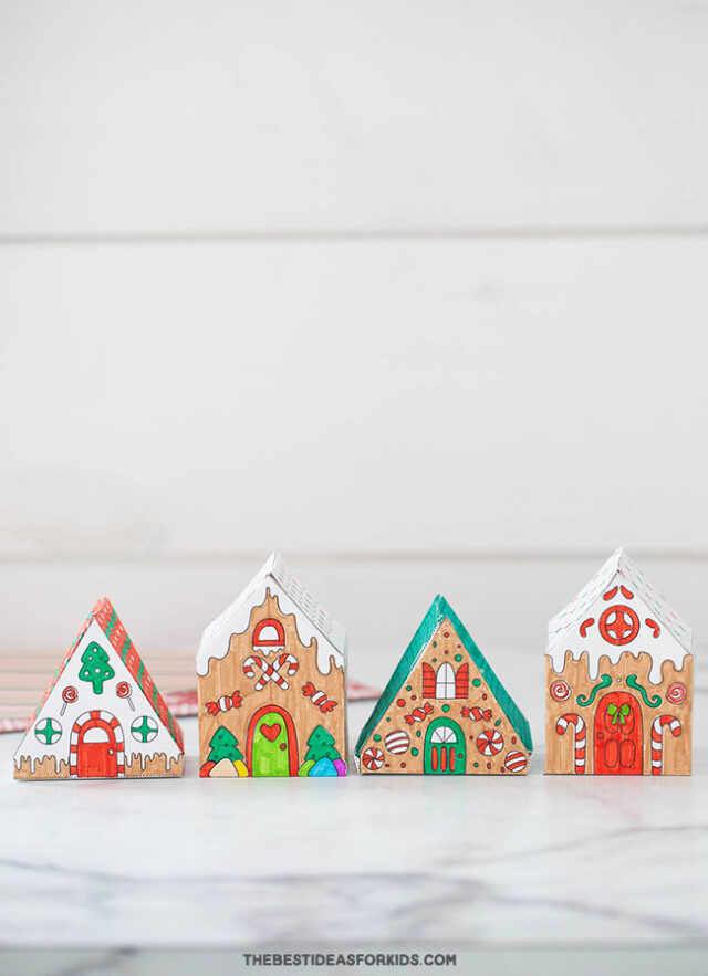 Paper Gingerbread House Free Printables DIY Crafts