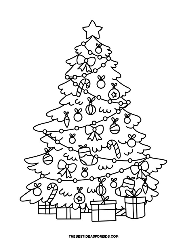 Christmas Tree Coloring Pages (Free Printables) - The Best Ideas for Kids