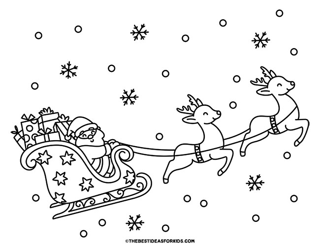 Santa Coloring Pages (Free Printables) - The Best Ideas for Kids