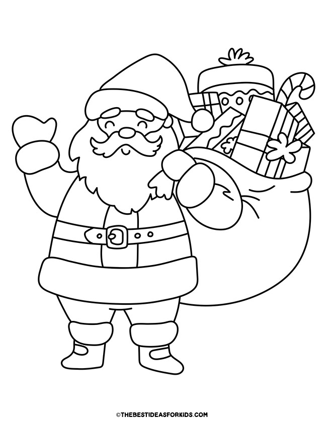 Santa Coloring Pages (Free Printables) - The Best Ideas for Kids