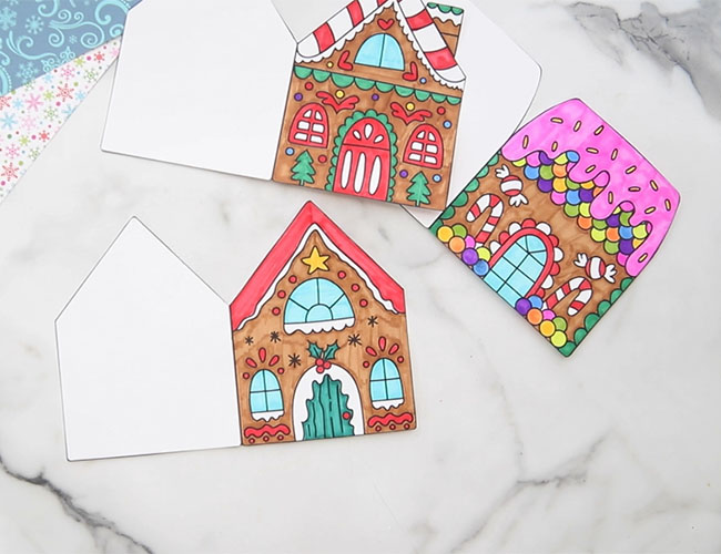 Gingerbread House Card (Free Printables) - The Best Ideas for Kids