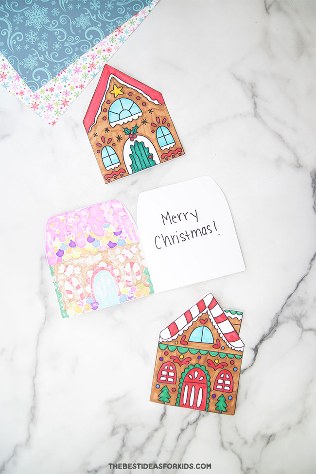 Gingerbread House Card (Free Printables) - The Best Ideas for Kids