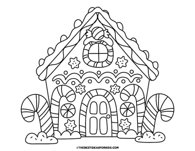 Gingerbread House Coloring Pages (Free Printables) - The Best Ideas for ...