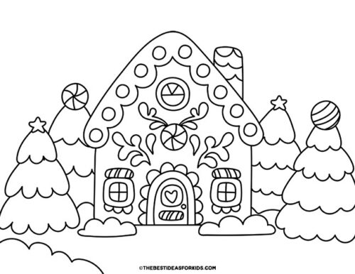 Gingerbread House Coloring Pages (Free Printables) - The Best Ideas for ...