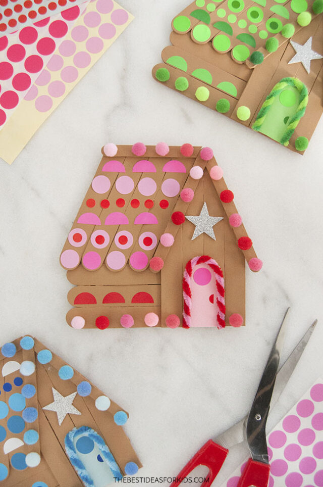 Popsicle Stick Gingerbread House - The Best Ideas for Kids