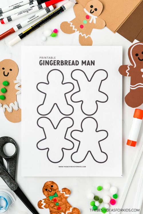 Gingerbread Man Template (Free Printables) - The Best Ideas for Kids