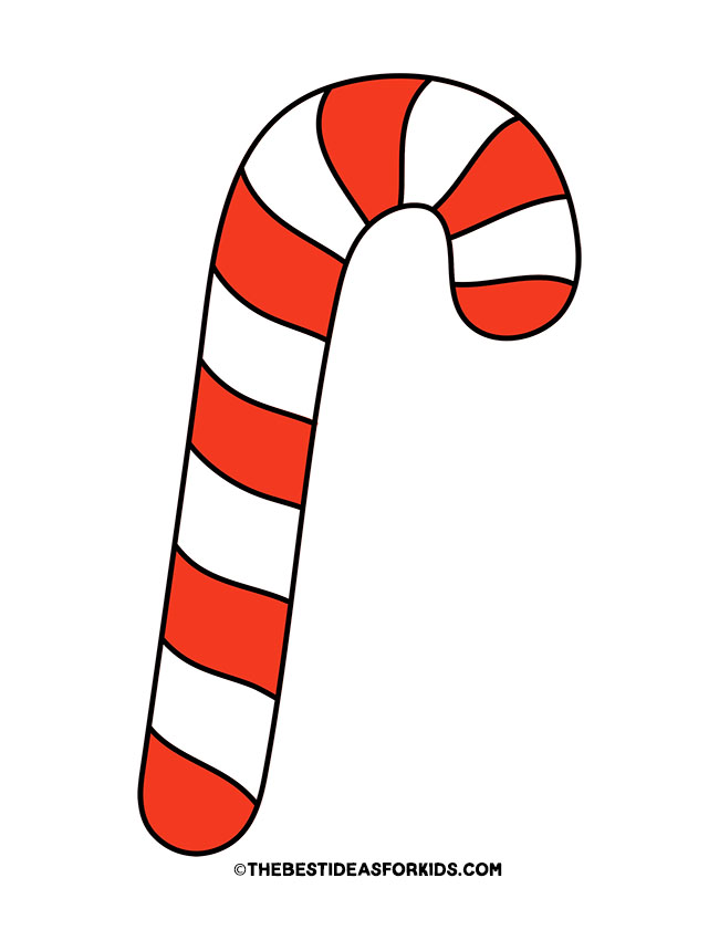 Candy Cane Template (Free Printables) The Best Ideas for Kids