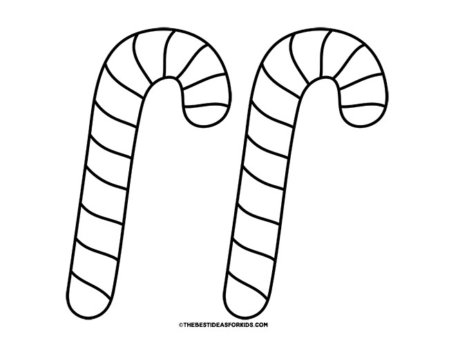 Candy Cane Template (Free Printables) - The Best Ideas for Kids