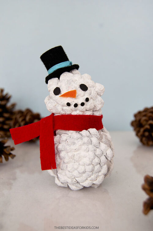 Pine Cone Snowman - The Best Ideas for Kids